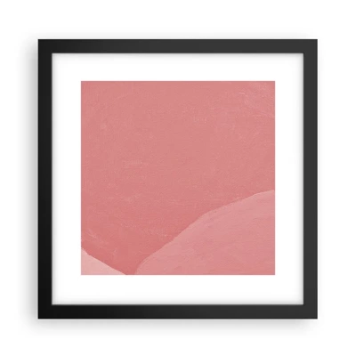 Plagát v čiernom ráme - Organická kompozícia v ružovej - 30x30 cm