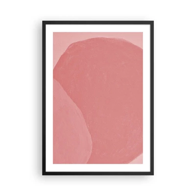 Plagát v čiernom ráme - Organická kompozícia v ružovej - 50x70 cm