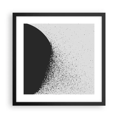 Plagát v čiernom ráme - Pohyb častíc - 40x40 cm
