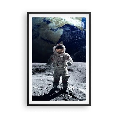 Plagát v čiernom ráme - Pozdravy z Mesiaca - 61x91 cm