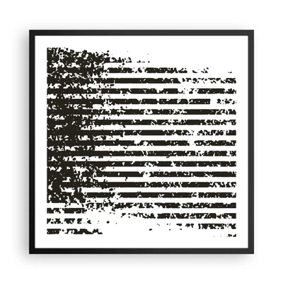 Plagát v čiernom ráme - Rytmus a šum - 60x60 cm
