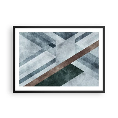 Plagát v čiernom ráme - Sofistikovaná elegancia geometrie - 70x50 cm