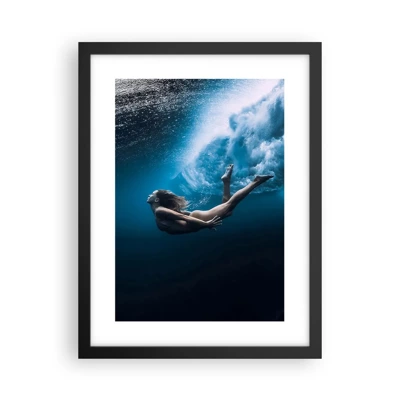 Plagát v čiernom ráme - Súčasná morská panna - 30x40 cm