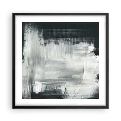 Plagát v čiernom ráme - Utkané zvisle a vodorovne - 50x50 cm