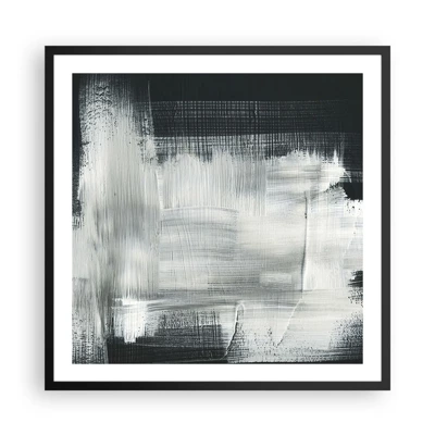 Plagát v čiernom ráme - Utkané zvisle a vodorovne - 60x60 cm