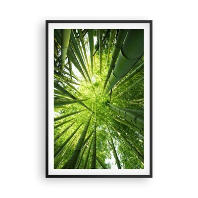 Plagát v čiernom ráme - V bambusovom háji - 61x91 cm