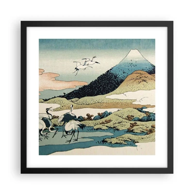 Plagát v čiernom ráme - V japonskom duchu - 40x40 cm