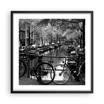 Plagát v čiernom ráme - Veľmi holandský výhľad - 50x50 cm
