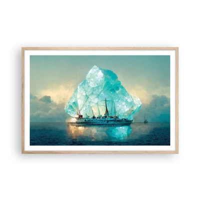 Plagát v ráme zo svetlého duba - Arktický briliant - 91x61 cm