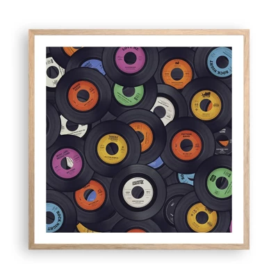 Plagát v ráme zo svetlého duba - Farby klasiky - 60x60 cm