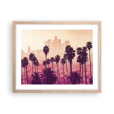Plagát v ráme zo svetlého duba - Kalifornská krajinka - 50x40 cm