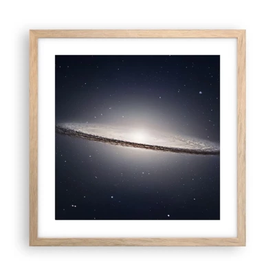 Plagát v ráme zo svetlého duba - Kedysi dávno v jednej preďalekej galaxii… - 40x40 cm