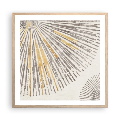 Plagát v ráme zo svetlého duba - Krása lúča - 60x60 cm
