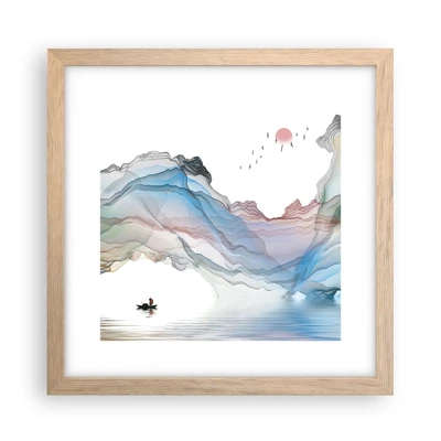 Plagát v ráme zo svetlého duba - Ku krištáľovým horám - 30x30 cm