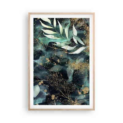 Plagát v ráme zo svetlého duba - Kúzelná záhrada - 61x91 cm