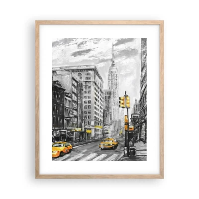 Plagát v ráme zo svetlého duba - Newyorský príbeh - 40x50 cm