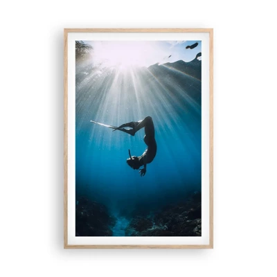 Plagát v ráme zo svetlého duba - Podvodný tanec - 61x91 cm