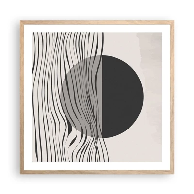 Plagát v ráme zo svetlého duba - Polovičná kompozícia - 60x60 cm
