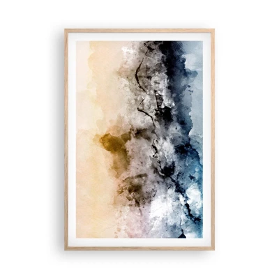 Plagát v ráme zo svetlého duba - Ponorené do mračná hmly - 61x91 cm