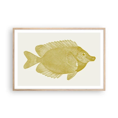 Plagát v ráme zo svetlého duba - Proste ryba - 91x61 cm