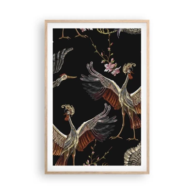 Plagát v ráme zo svetlého duba - Rozprávkový vták - 61x91 cm