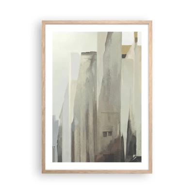 Plagát v ráme zo svetlého duba - Sen o meste - 50x70 cm