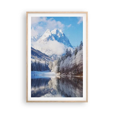 Plagát v ráme zo svetlého duba - Snehová stráž - 61x91 cm