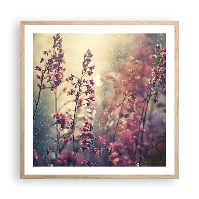 Plagát v ráme zo svetlého duba - Tajná záhrada - 60x60 cm