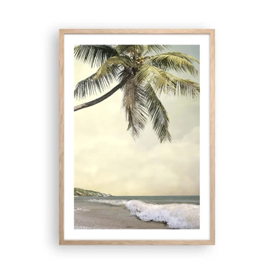 Plagát v ráme zo svetlého duba - Tropický sen - 50x70 cm