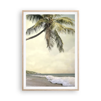 Plagát v ráme zo svetlého duba - Tropický sen - 70x100 cm