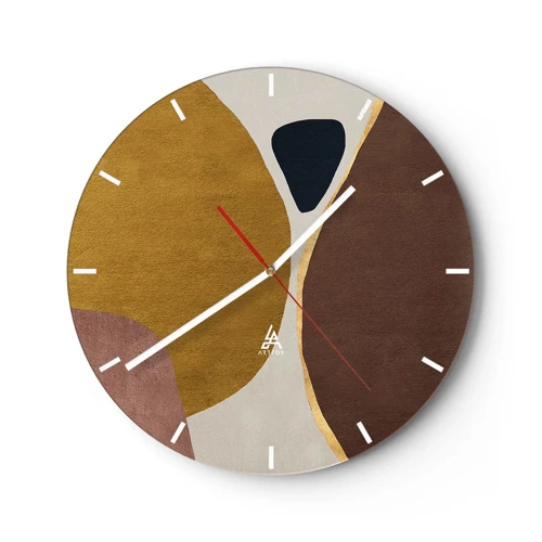 Nástenné hodiny - Abstrakcia – miesto v priestore - 30x30 cm