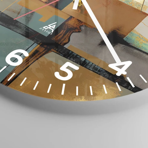 Nástenné hodiny - Abstrakcia – svetlo a tieň - 30x30 cm