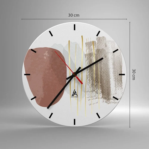 Nástenné hodiny - Abstraktná kolonáda - 30x30 cm