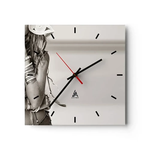 Nástenné hodiny - Ako dievča - 40x40 cm