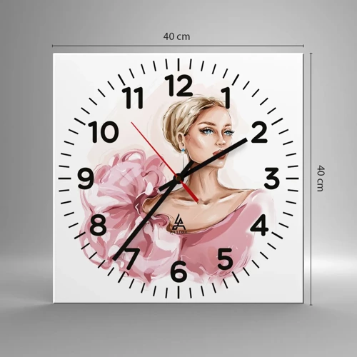 Nástenné hodiny - Ako maľovaná… - 40x40 cm