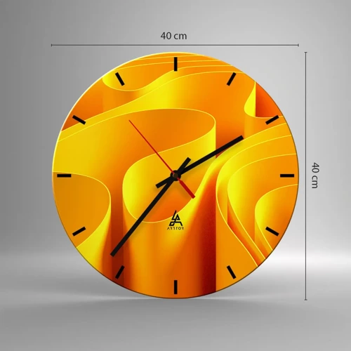 Nástenné hodiny - Ako slnečné vlny - 40x40 cm