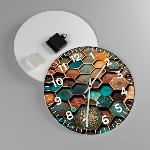 Nástenné hodiny - Arabské ornamenty – variácia - 30x30 cm