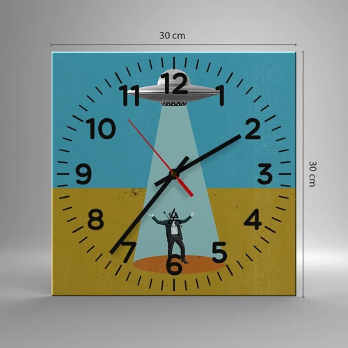 Nástenné hodiny - Blízke stretnutie - 30x30 cm