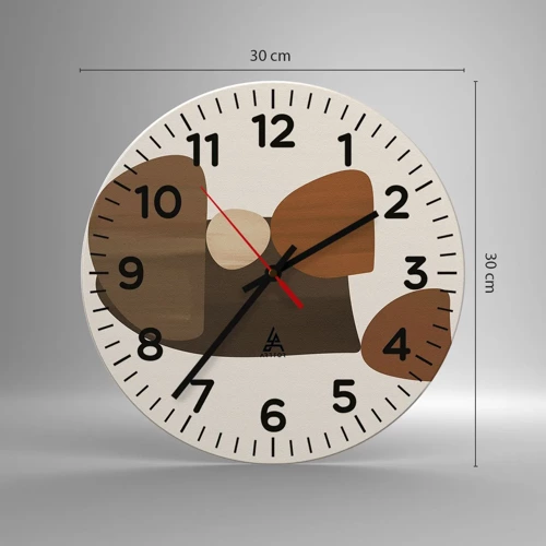 Nástenné hodiny - Bronzová kompozícia - 30x30 cm