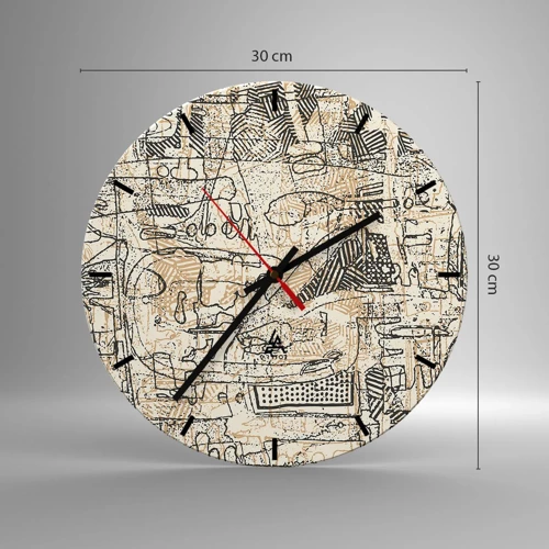 Nástenné hodiny - Čaká na rozlúštenie - 30x30 cm