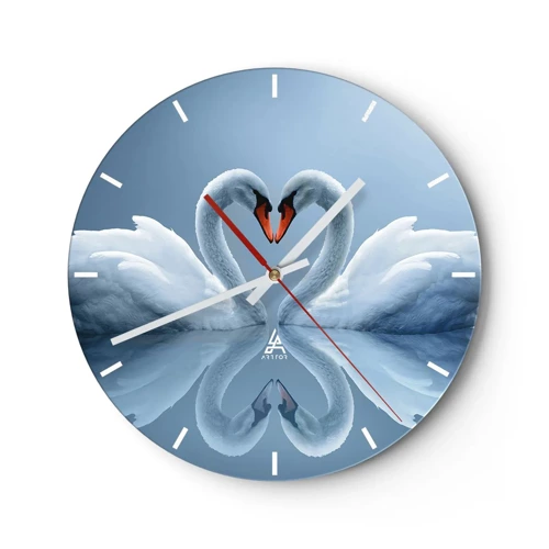 Nástenné hodiny - Čas na lásku - 40x40 cm