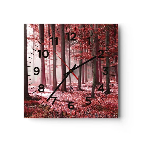 Nástenné hodiny - Červená je rovnako krásna - 30x30 cm