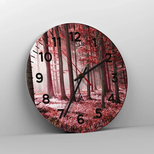 Nástenné hodiny - Červená je rovnako krásna - 40x40 cm