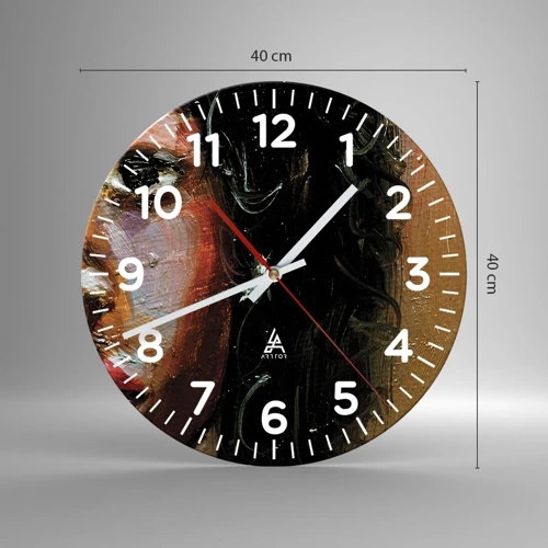 Nástenné hodiny - Čierna a jas - 40x40 cm