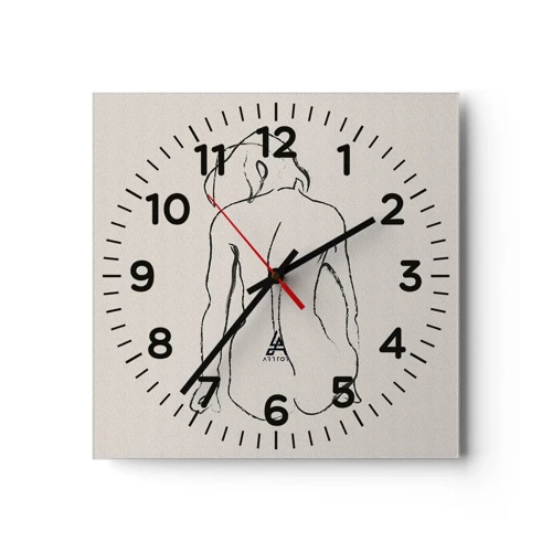 Nástenné hodiny - Dievčenský akt - 40x40 cm