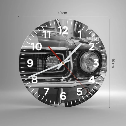 Nástenné hodiny - Divoká jazda - 40x40 cm
