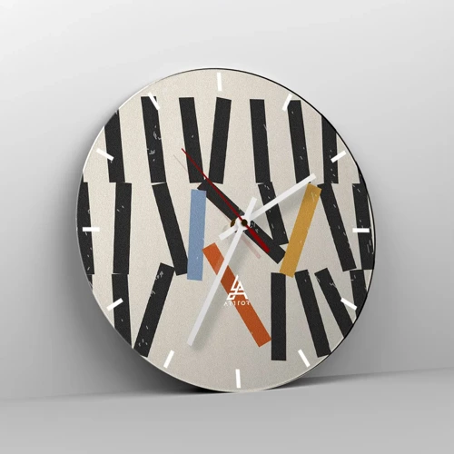 Nástenné hodiny - Domino – kompozícia - 30x30 cm