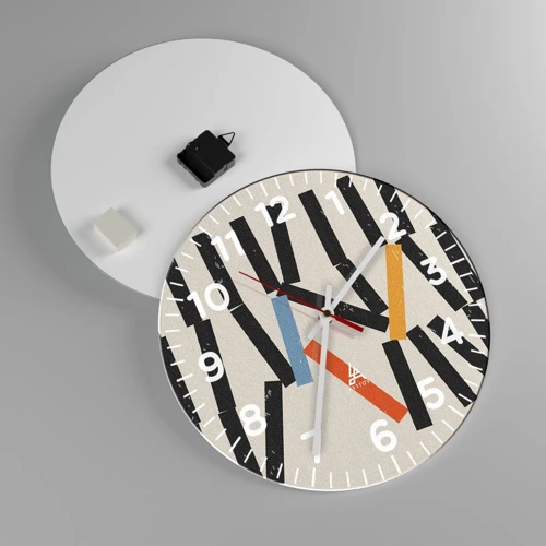 Nástenné hodiny - Domino – kompozícia - 40x40 cm