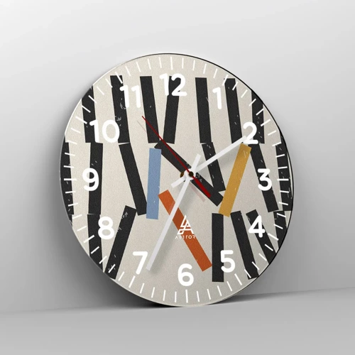 Nástenné hodiny - Domino – kompozícia - 40x40 cm