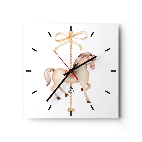 Nástenné hodiny - Elegantným klusom - 30x30 cm